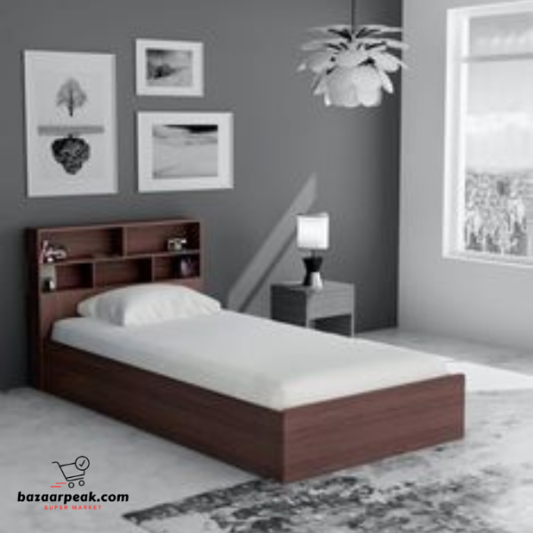 Wooden single bed